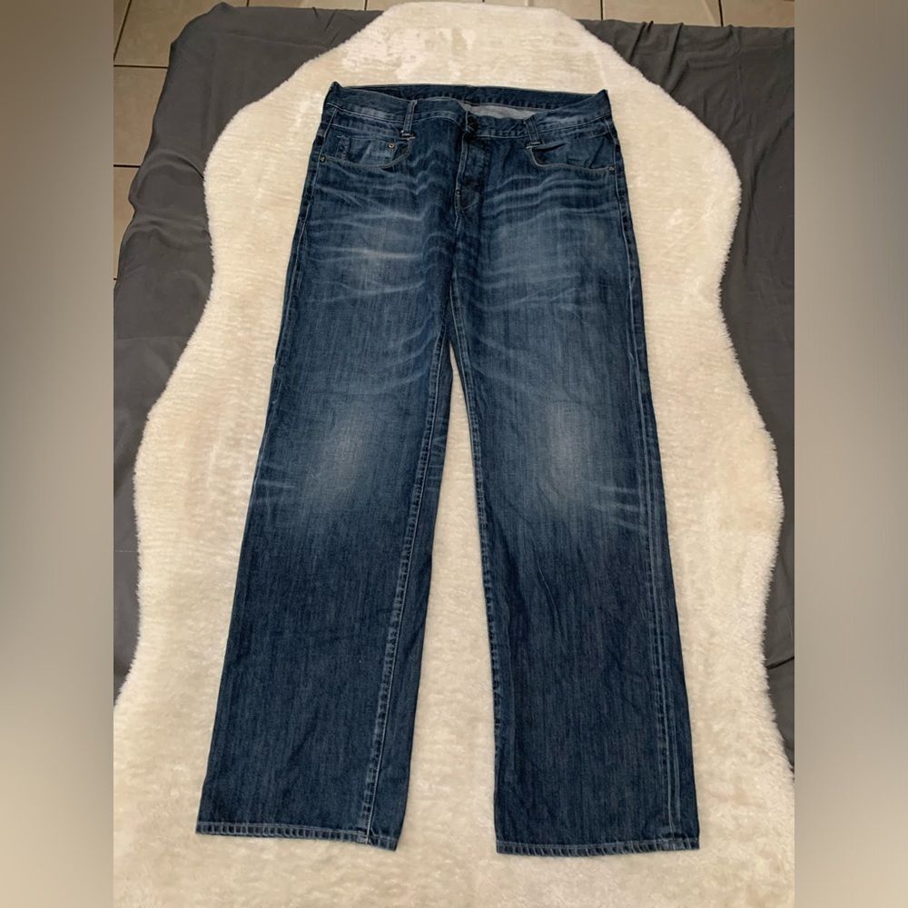 G‎ Star Raw New Radar Low Loose Jeans Mens Size 38x34 Blue Regular